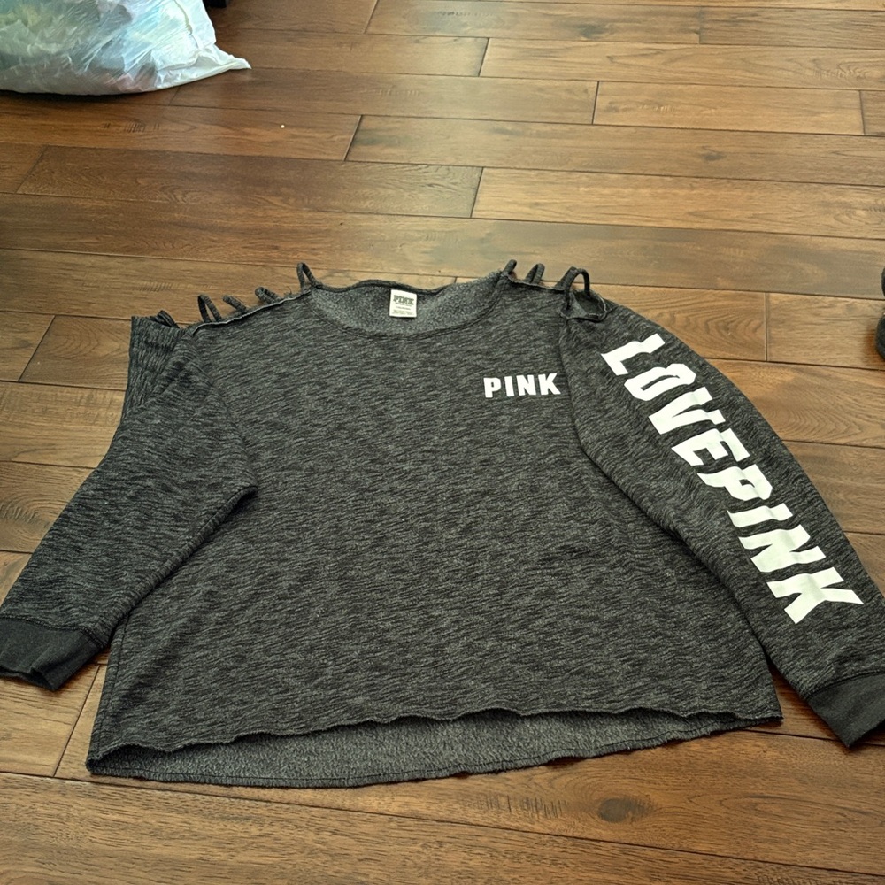 Victoria Secret Gray Love Pink Sweatshirt